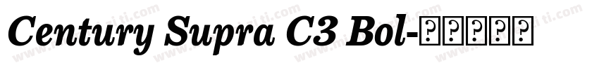 Century Supra C3 Bol字体转换